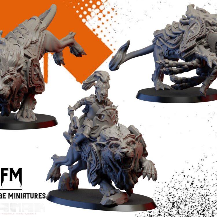 High Elf Armored War Lion Squad by Ghamak