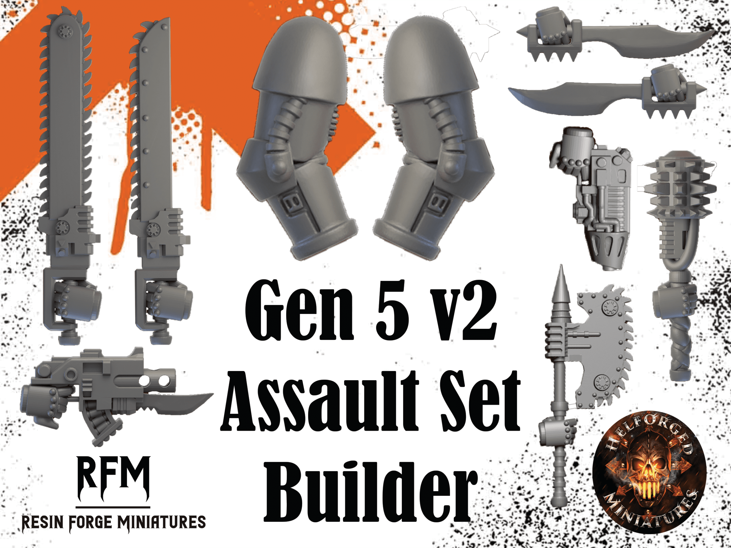 Custom Assault Arms Builder – Gen 5 v2 Conversion Kit by Helforged Miniatures