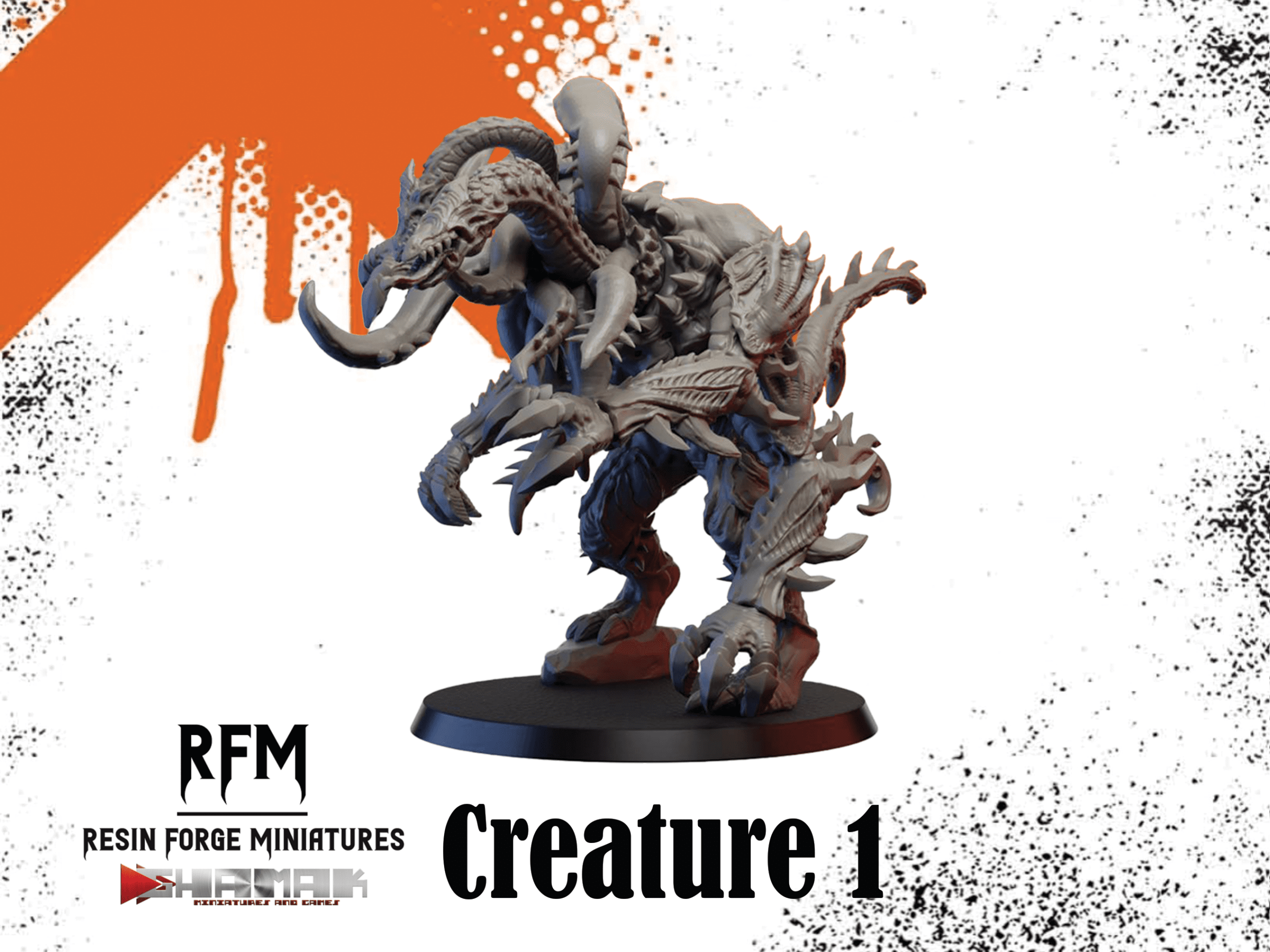 Giant Mutated Warp Beast #1 of Chaos by Ghamak - 120mm Oval Base - Image 2