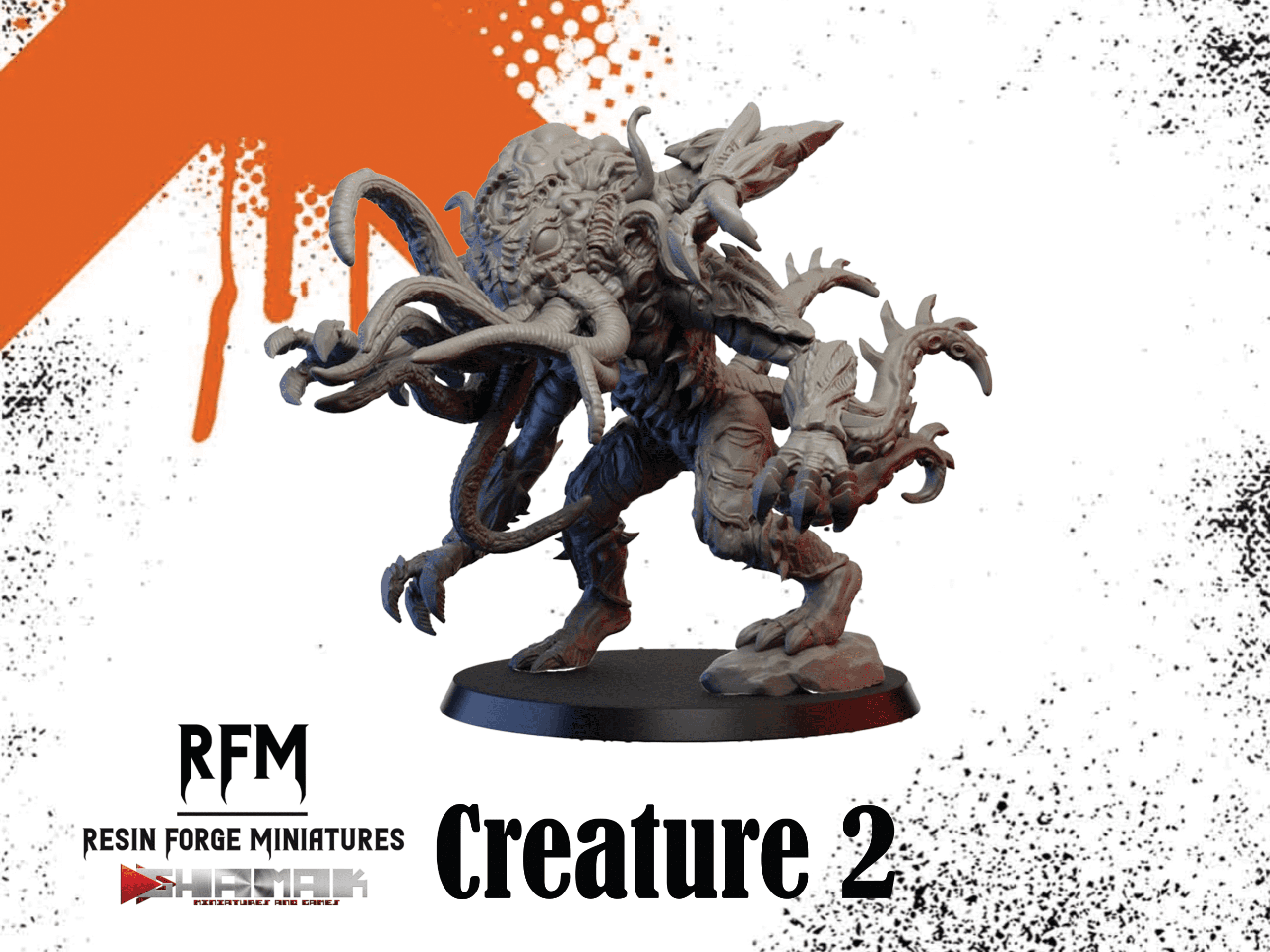 Giant Mutated Warp Beast #2 of Chaos by Ghamak - 120mm Oval Base