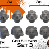 Gen 5 Heads Set 3 x10 by Helforged Miniatures