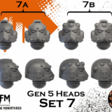 Gen 5 Heads Set 7 x10 by Helforged Miniatures