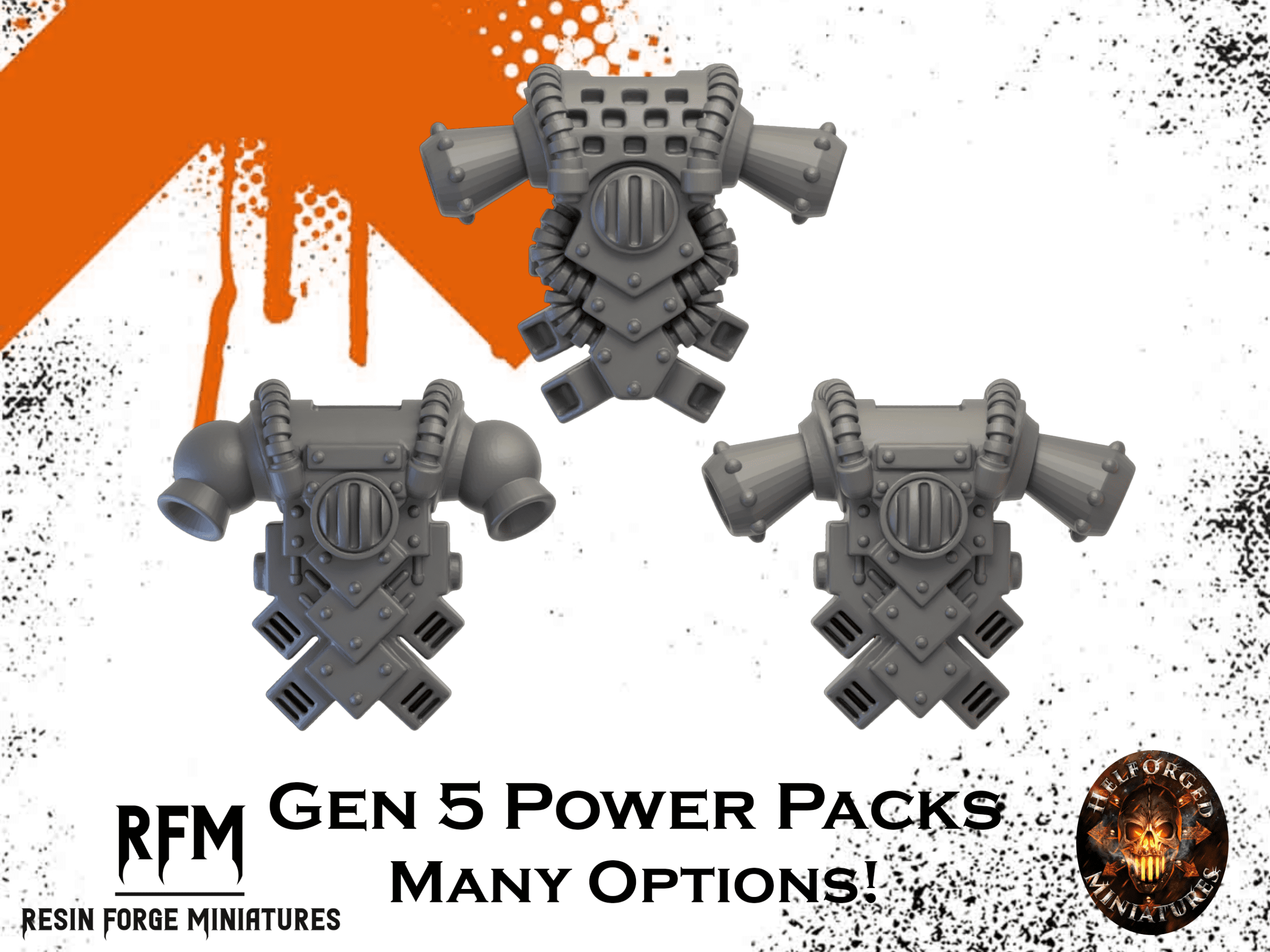 Gen 5 Power Packs x10 by Helforged Miniatures