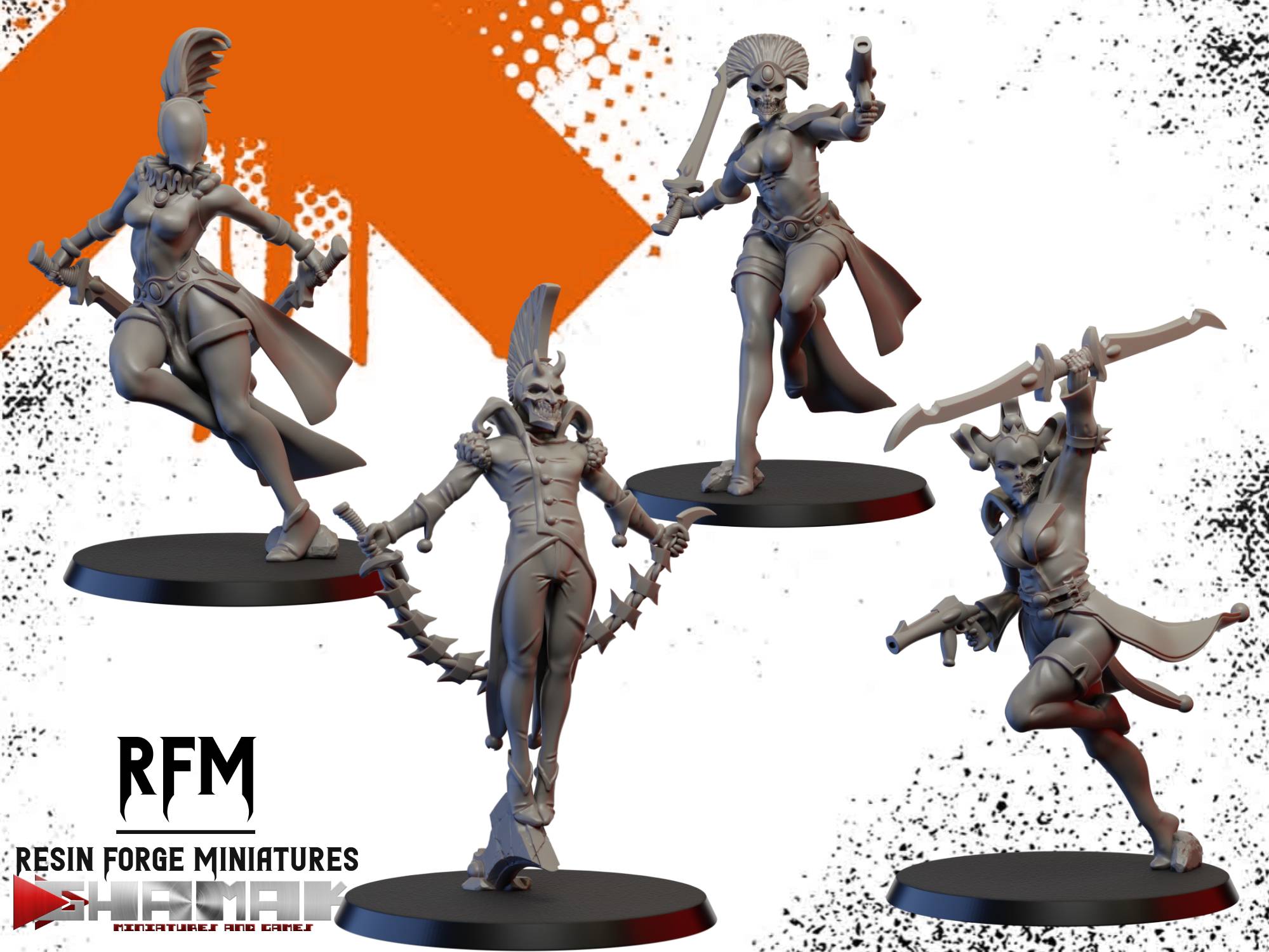 Space Elf Clown Troop Squad by Ghamak