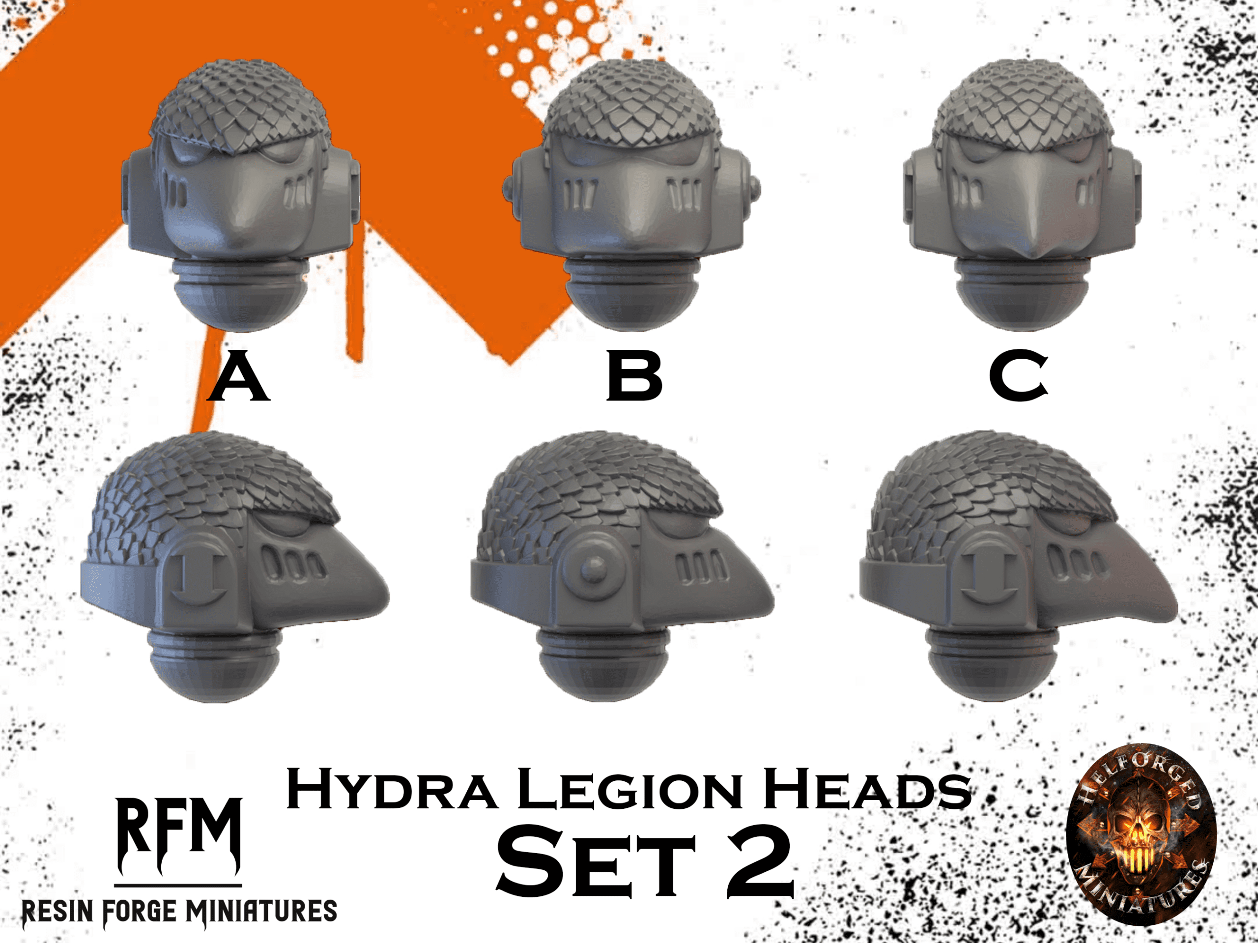 10x Hydra Beakie Heads by Helforged Miniatures