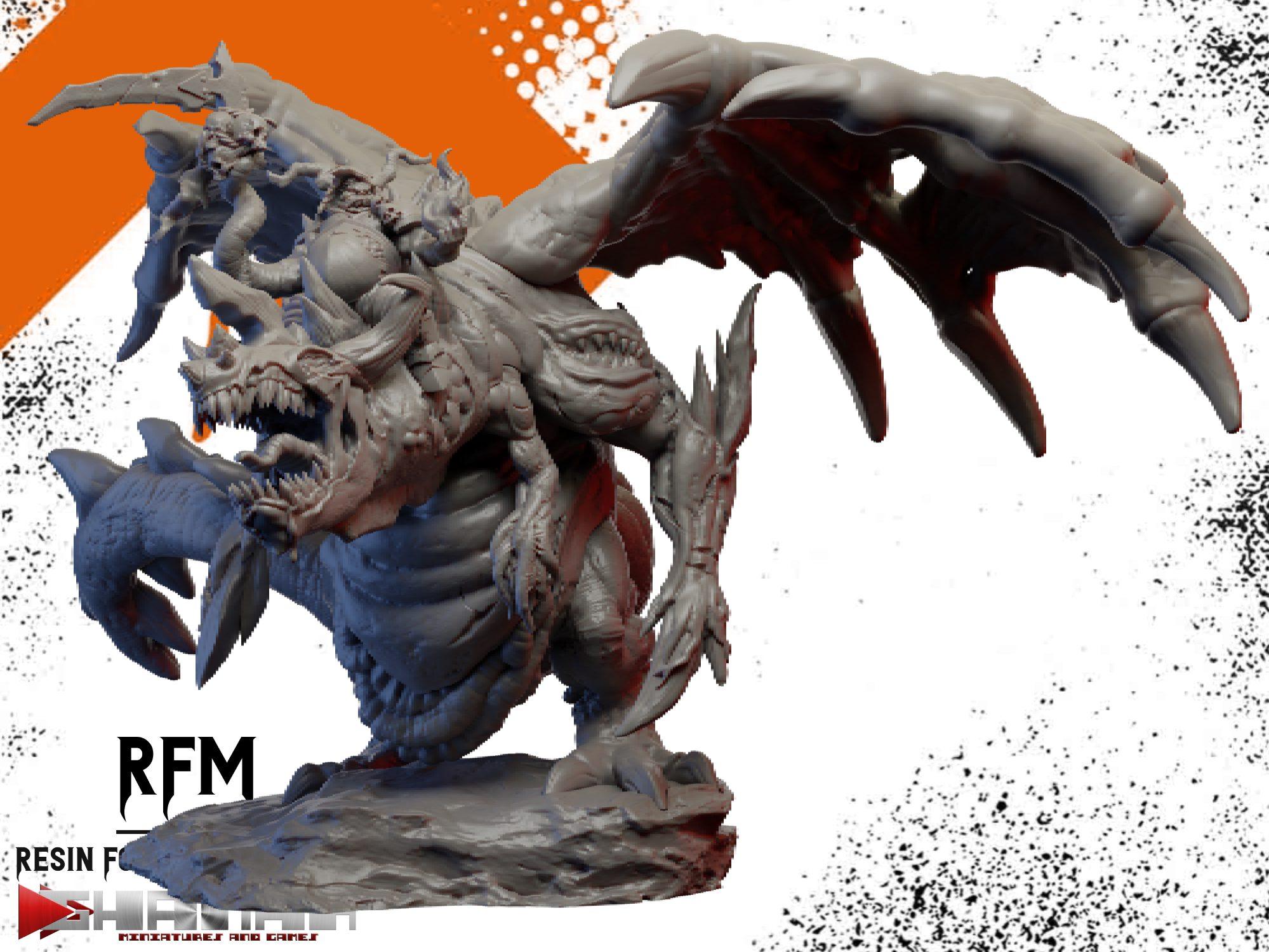 Chaos Pestilence Beast Demon by Ghamak - 120mm Oval Base