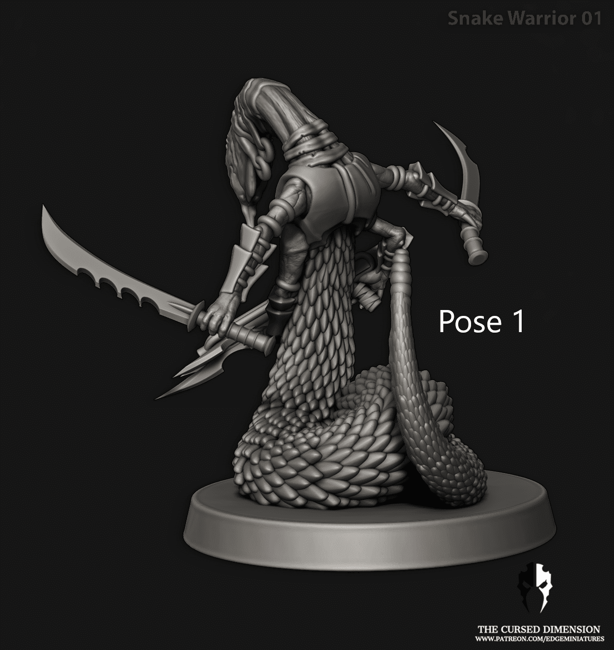 Snake Warrior Squad by Edge Miniatures | Dark Space Elves - Image 3
