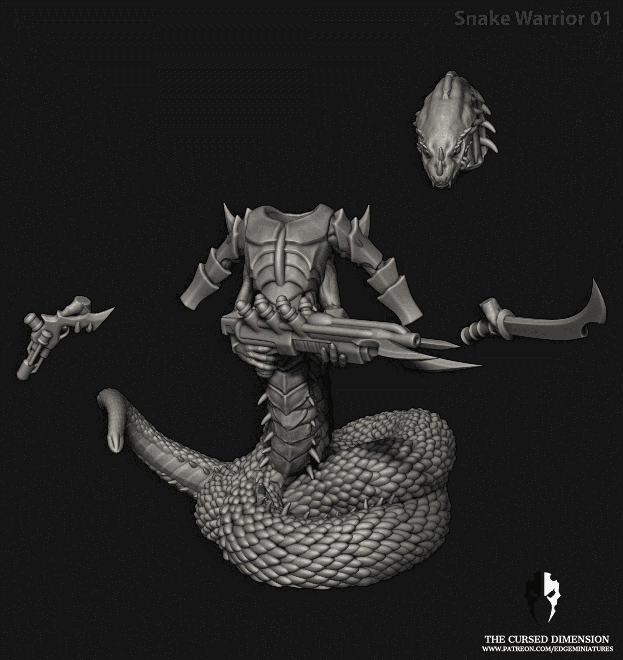 Snake Warrior Squad by Edge Miniatures | Dark Space Elves - Image 4