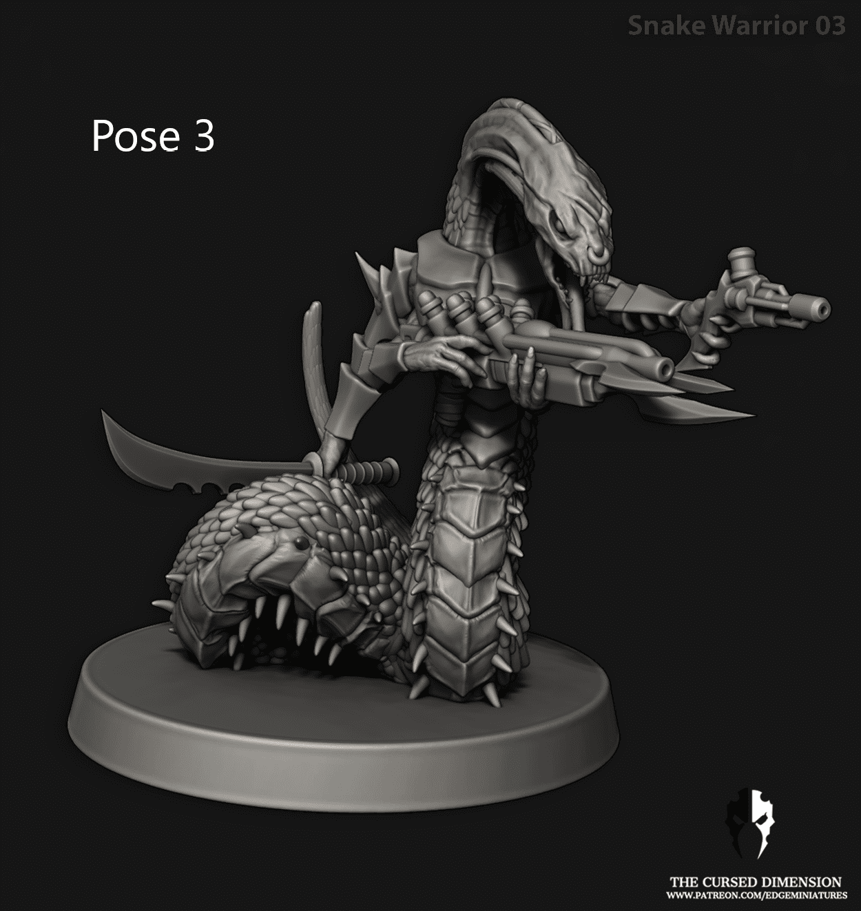 Snake Warrior Squad by Edge Miniatures | Dark Space Elves - Image 8