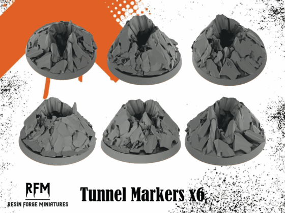 40mm Tunnel Markers - Tabletop Wargaming Terrain - Space Bugs