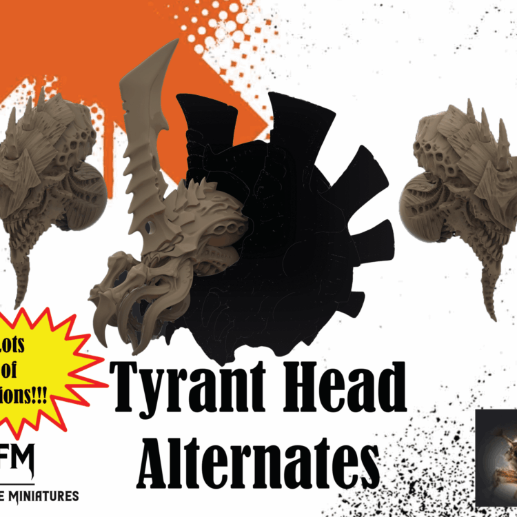 Alternative Tyrant Heads combatable with  GW Hive Tyrant -  Space Bugs