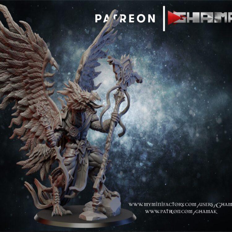 Chaos Lord of Myth Demon by Ghamak - 100mm Round Base (Copy)