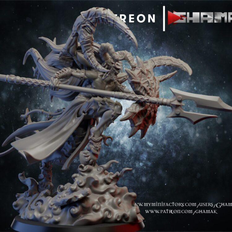 Chaos Shala Demon by Ghamak - 100mm Round Base