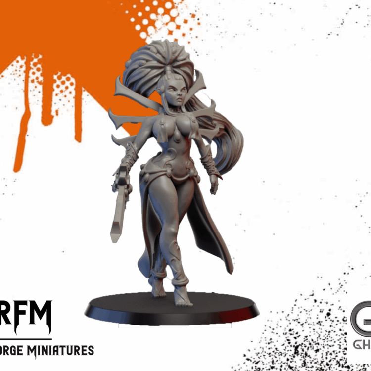 Space Elf Eve Rain Pinup by Ghamak