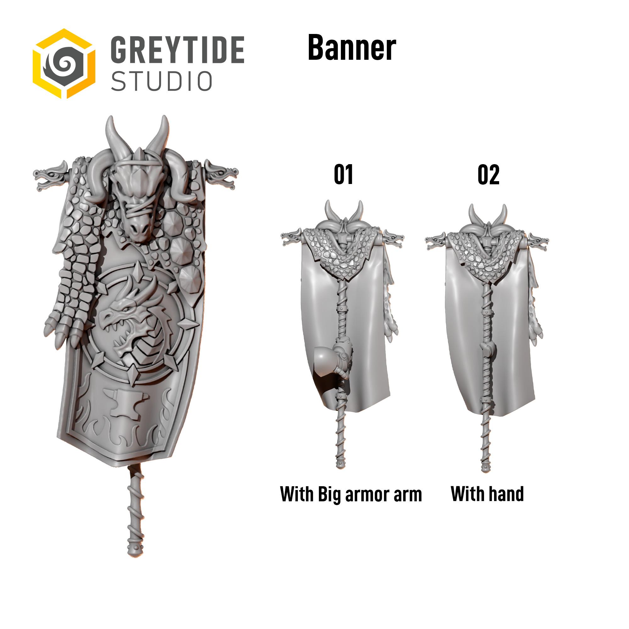 Terminator Sized Banner Standard | Fire Drakes | GreyTide Studios - Image 2