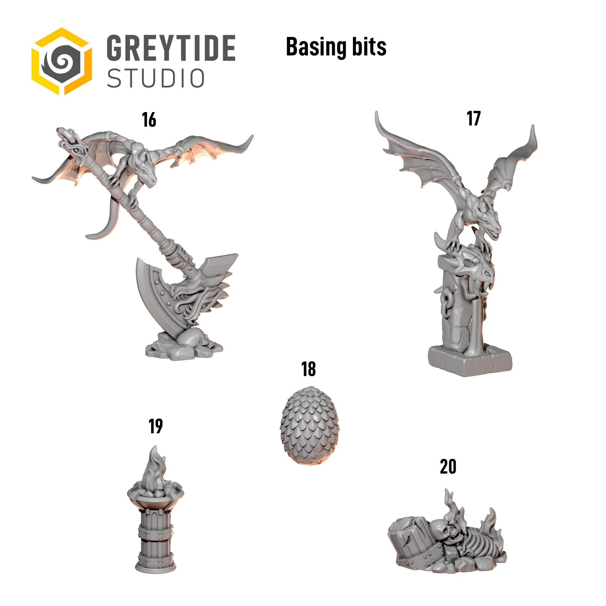 Basing Bits Set 2 x5 | Fire Drakes | GreyTide Studios - Image 2
