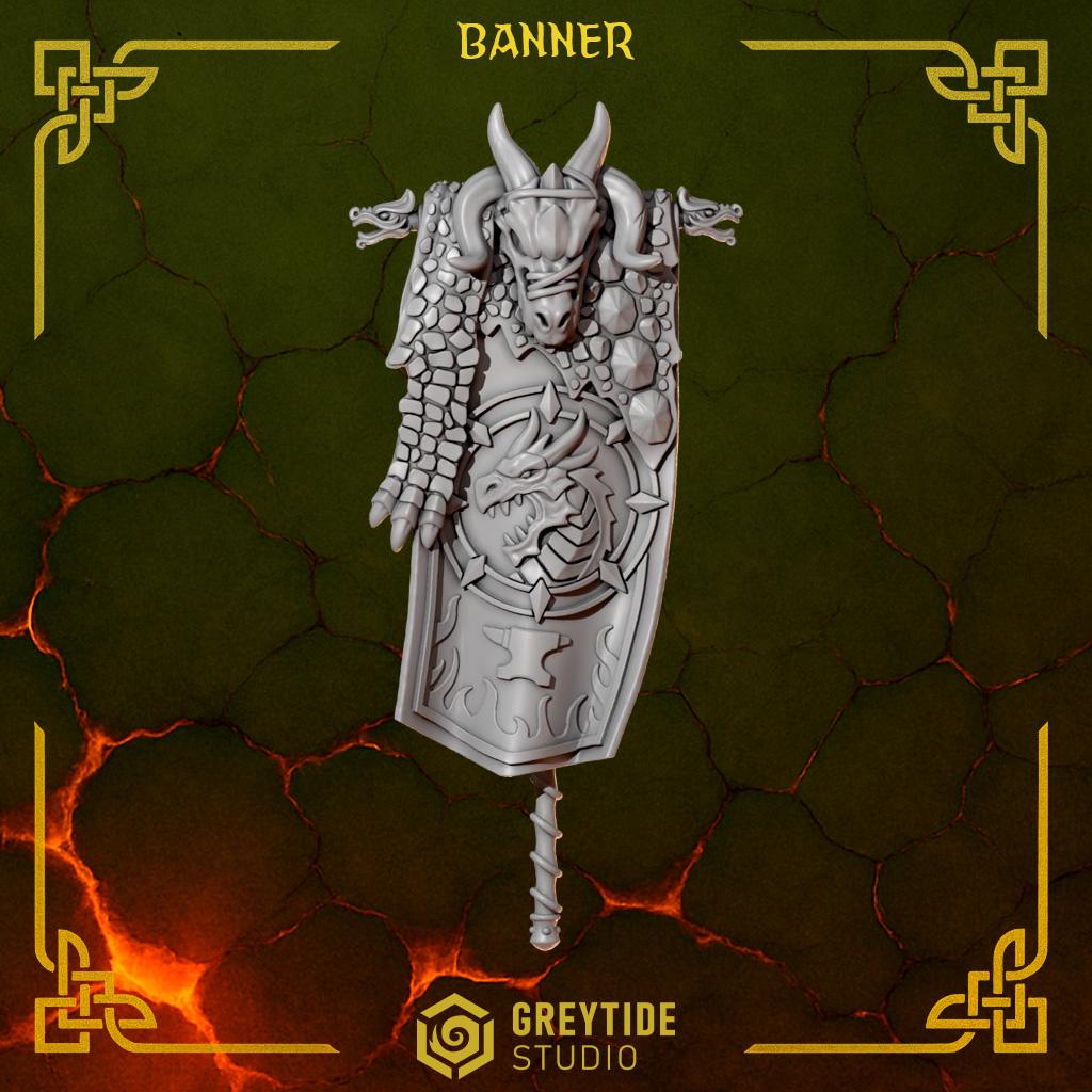 Terminator Sized Banner Standard | Fire Drakes | GreyTide Studios
