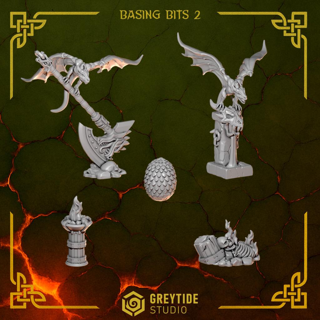 Basing Bits Set 2 x5 | Fire Drakes | GreyTide Studios