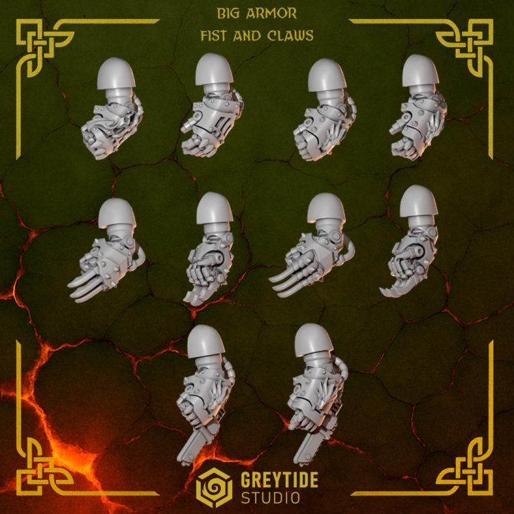 Terminator Sized Fist & Claw Arms x10 | Fire Drakes | GreyTide Studios
