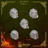 Terminator Sized Head Set 2 | Fire Drakes | GreyTide Studios