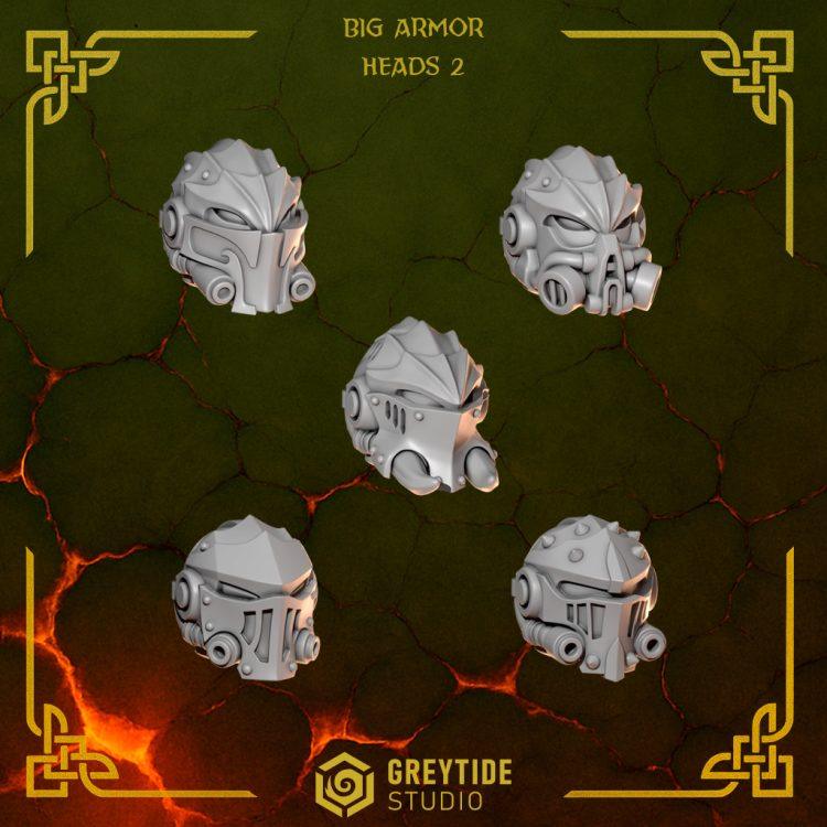 Terminator Sized Head Set 2 | Fire Drakes | GreyTide Studios