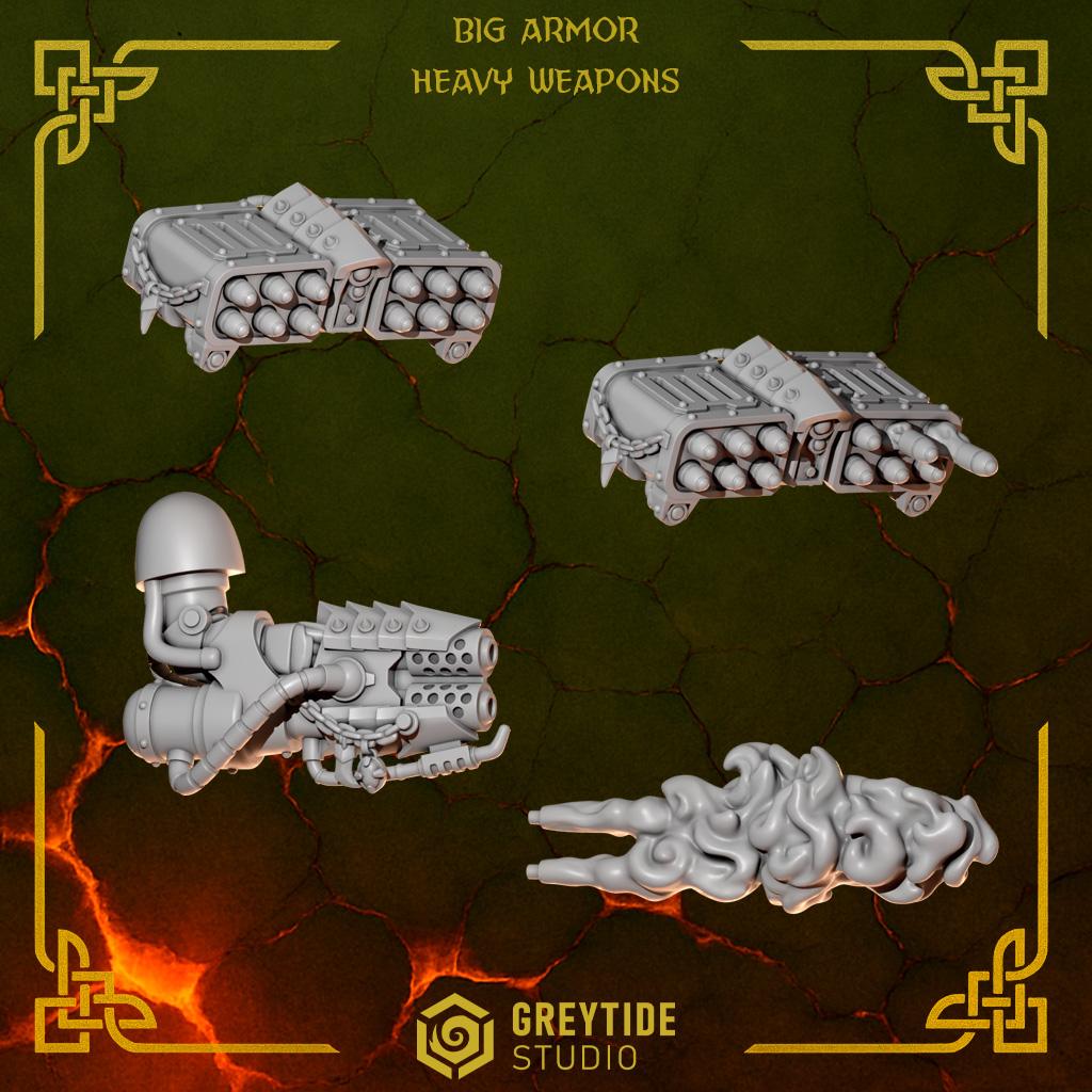 Terminator Sized Heavy Weapons Set | Fire Drakes | GreyTide Studios