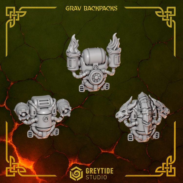 Grav Armor Backpacks x10 | Fire Drakes | GreyTide Studios