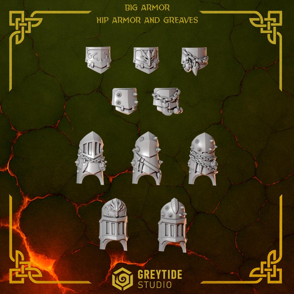 Terminator Style Greaves and Hip Armor x 20 | Fire Drakes | GreyTide Studios