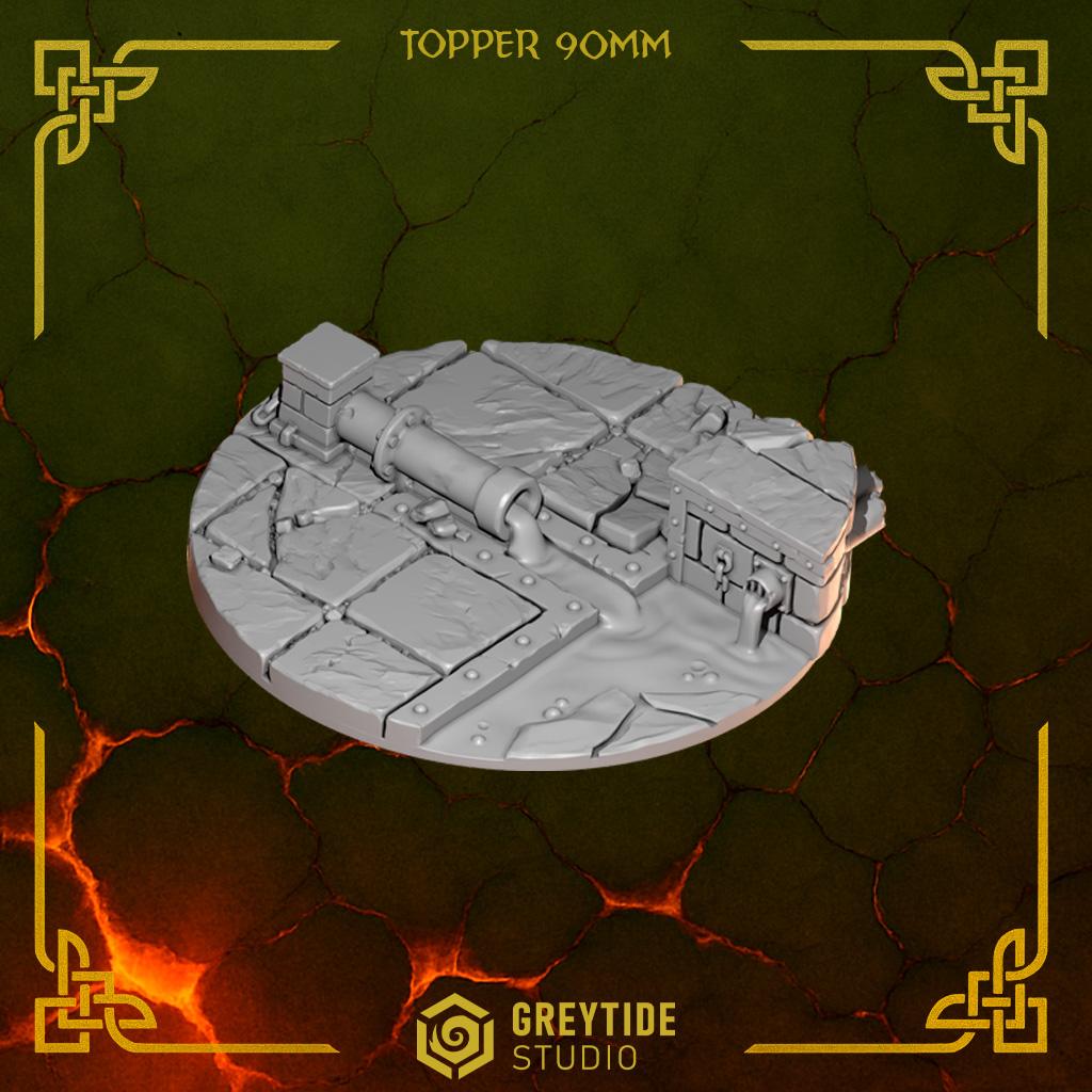 Large Base Topper 80mm, 90mm, 100mm | Fire Drakes | GreyTide Studios