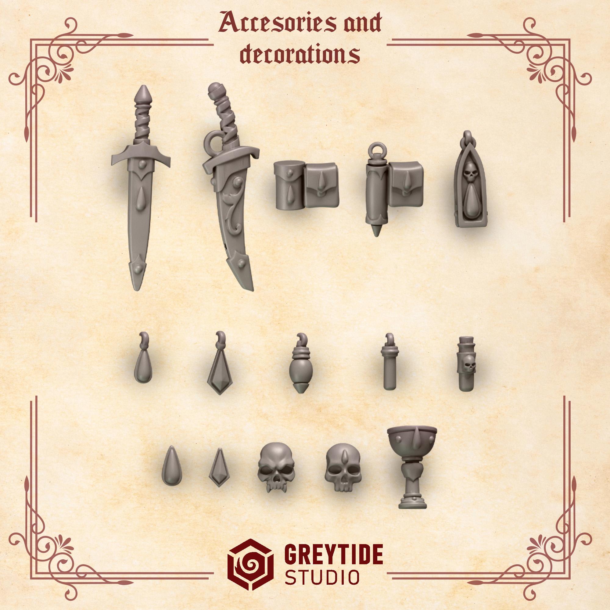 Accessories and Decorations Set x30 | Crimson Angels | GreyTide Studios