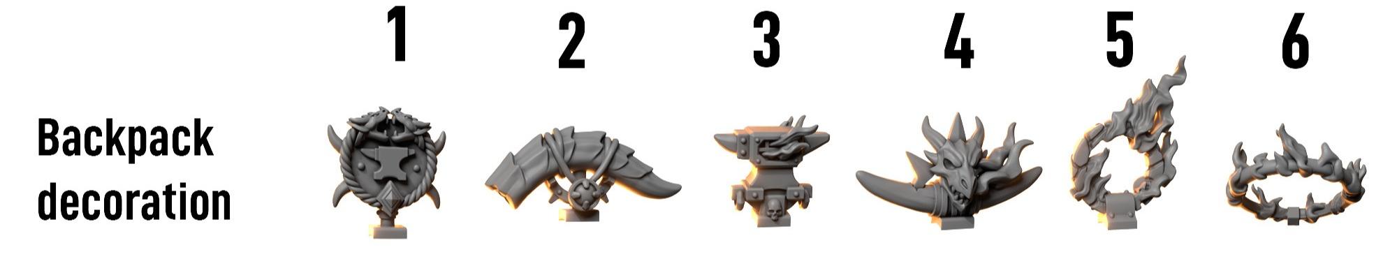 Backpack Decoration Set 1 x12 | Fire Drakes | GreyTide Studios - Image 2