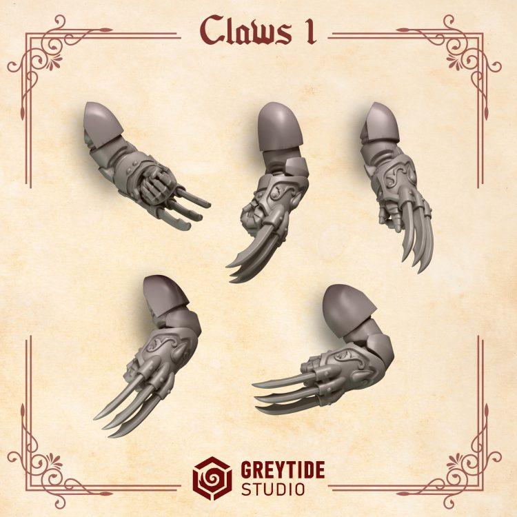 Claw Arms Set 1 x10 | Fire Drakes | GreyTide Studios