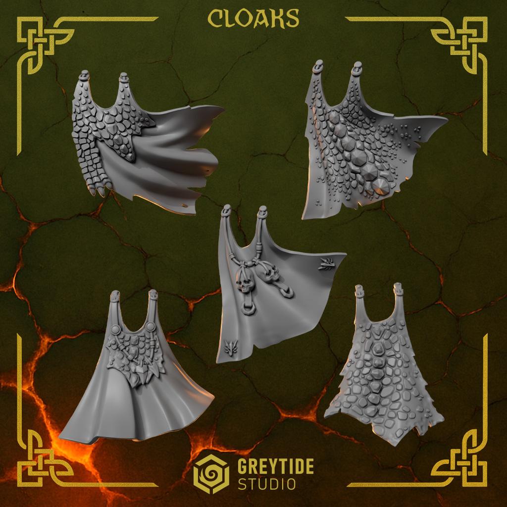 Scaled Cloaks/Capes Set | Fire Drakes | GreyTide Studios