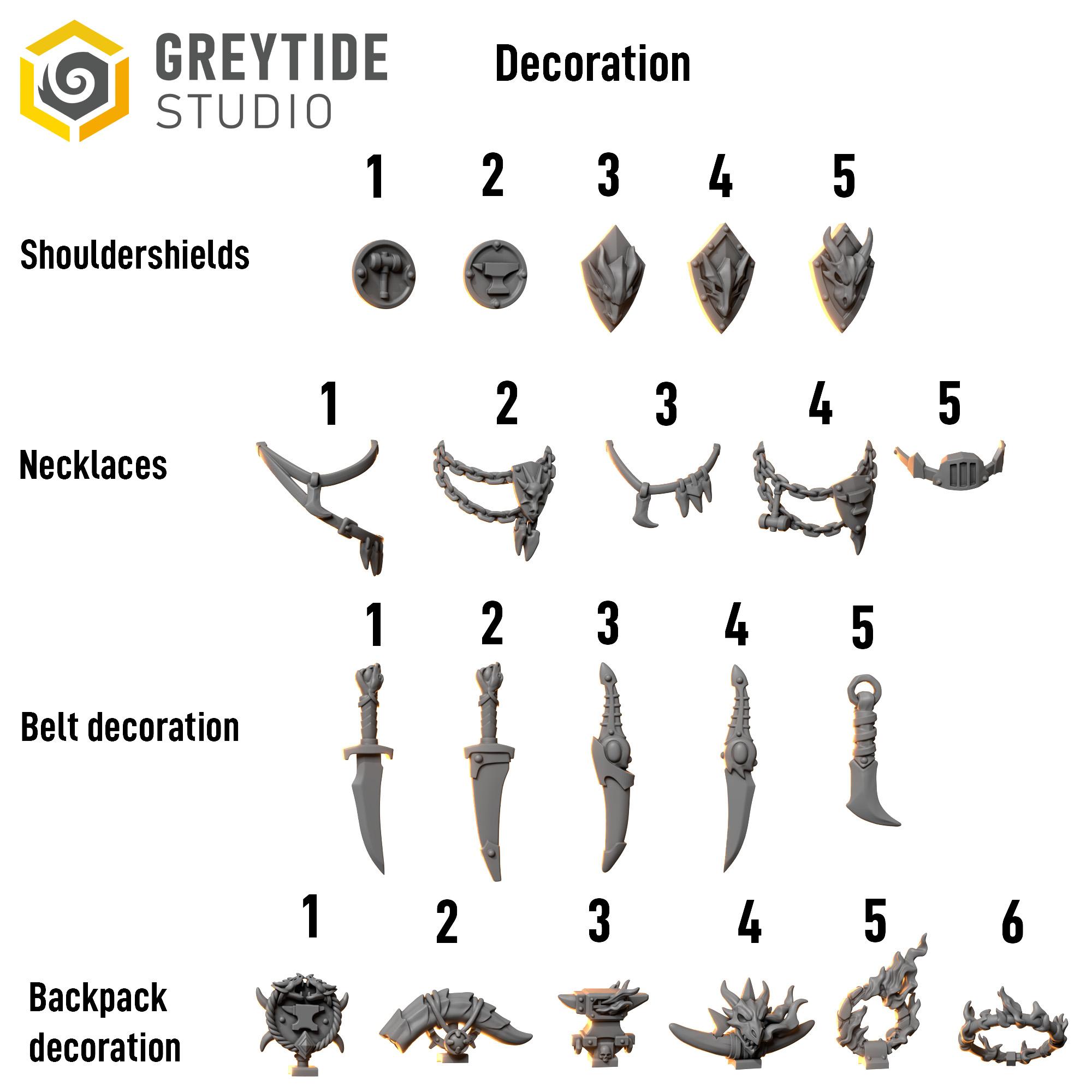 Decoration Variety Pack | Fire Drakes | GreyTide Studios