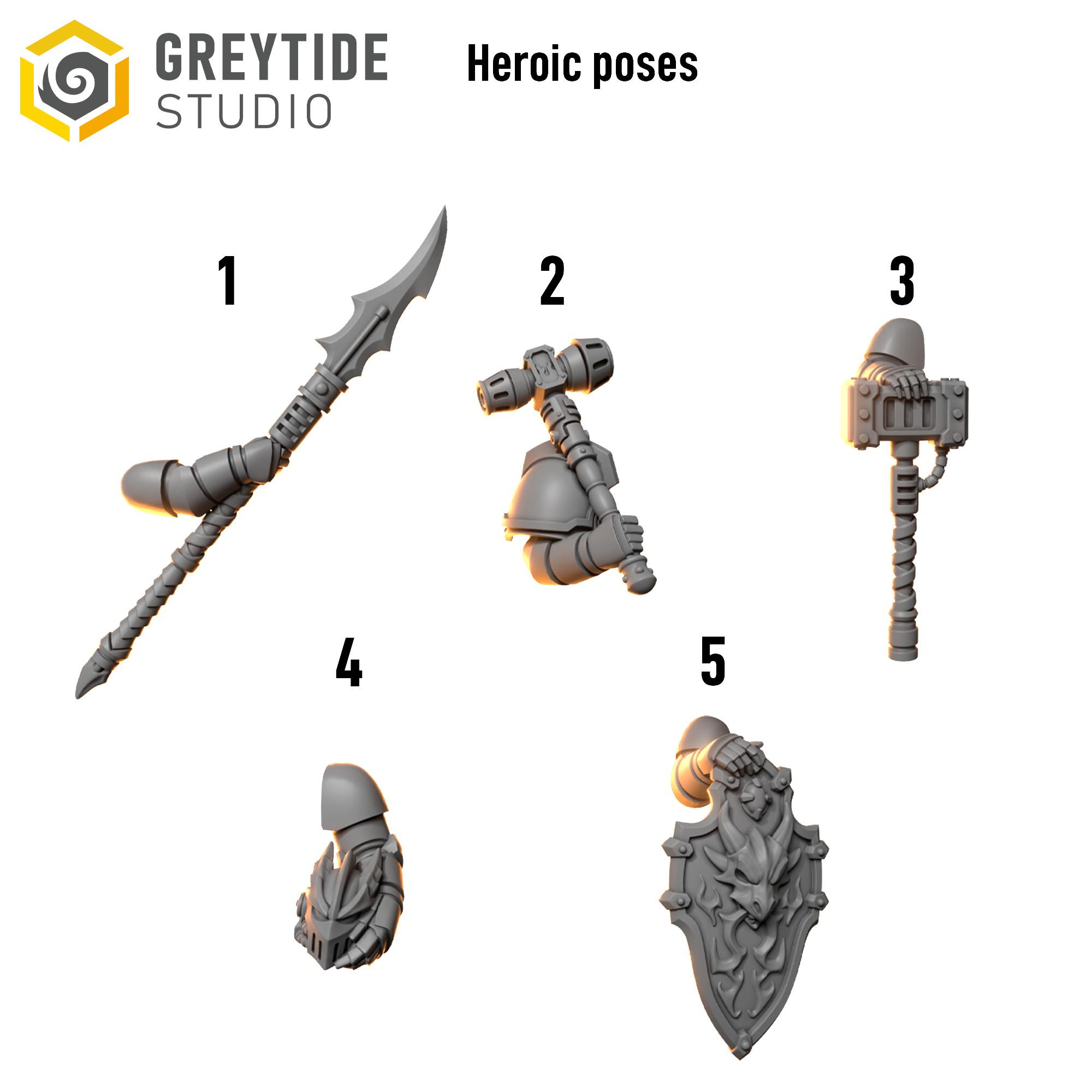 Heroic Arm Poses x10 | Fire Drakes | GreyTide Studios - Image 2