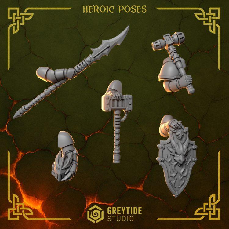 Heroic Arm Poses x10 | Fire Drakes | GreyTide Studios