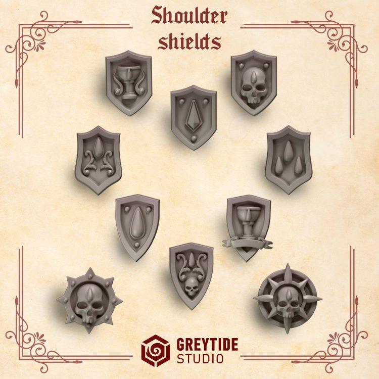 Shoulder Shields x20 | Crimson Angels | GreyTide Studios