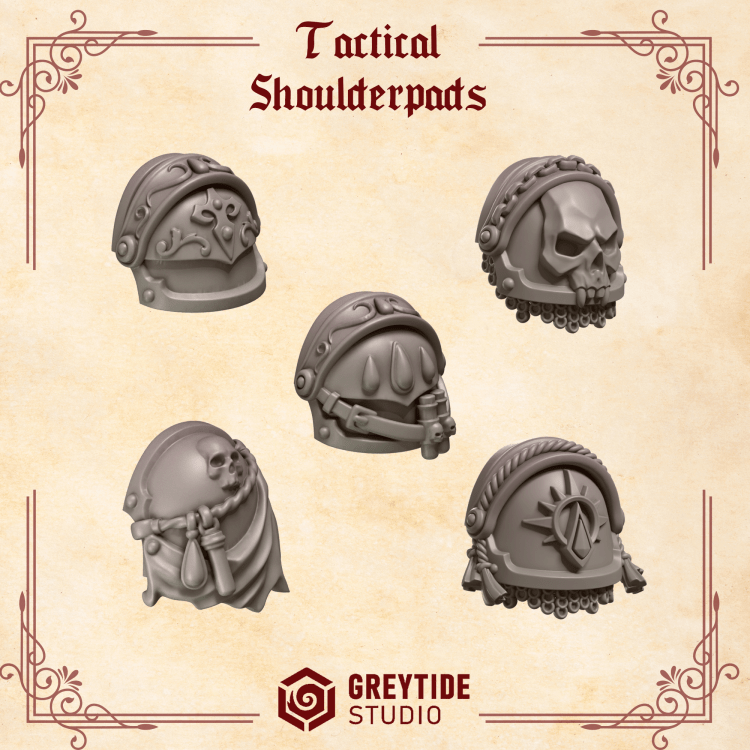 Tactical Shoulder Pads | Crimson Lords | GreyTide Studios