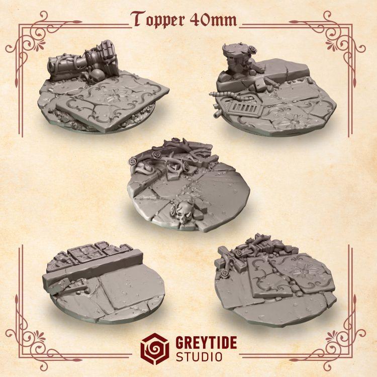 Base Toppers Set 2 28mm, 32mm, 40mm, 50mm | Crimson Angels | GreyTide Studios (Copy)