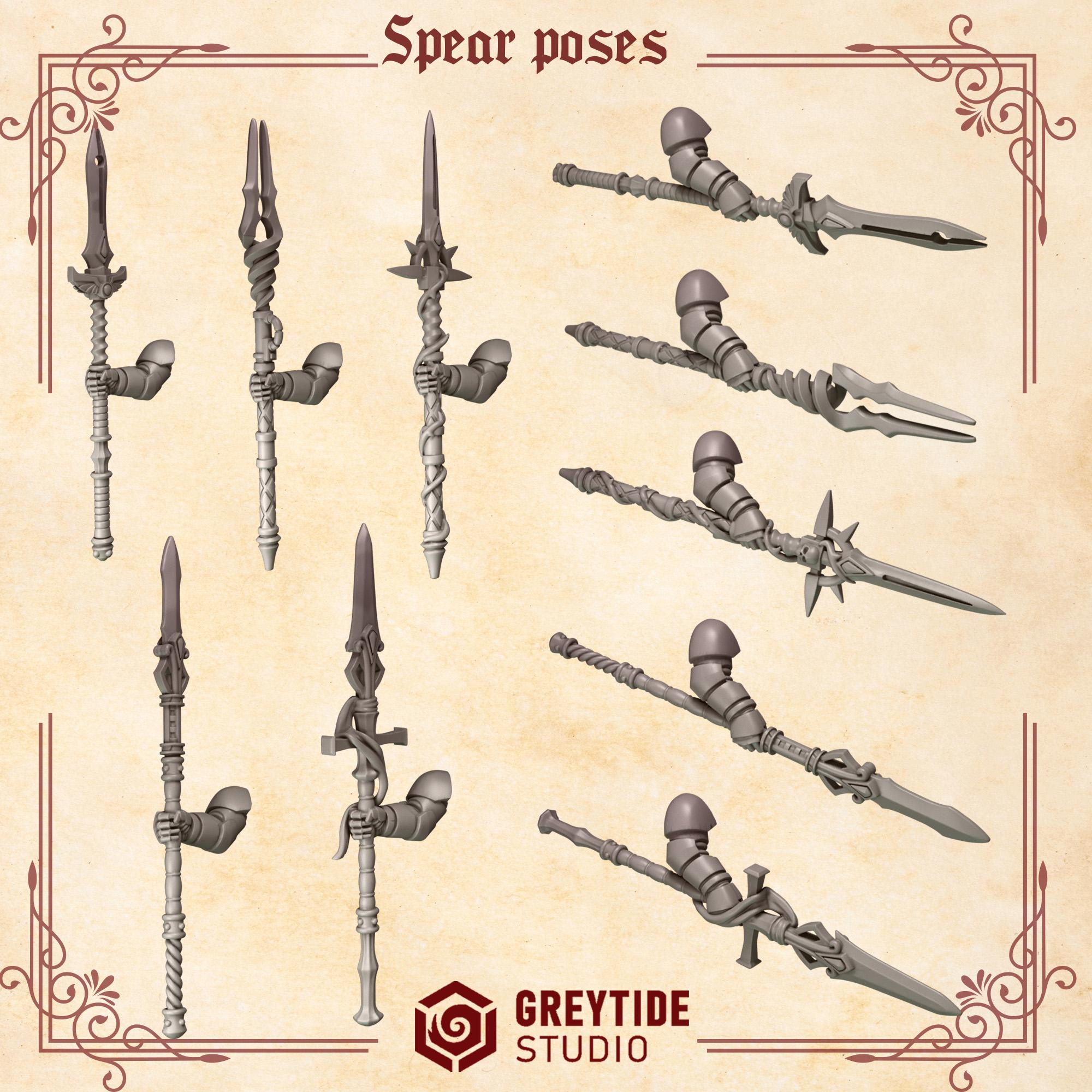 Spears with Arms x6 | Crimson Angels | GreyTide Studios